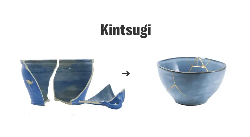 Kintsugi pottery japanese