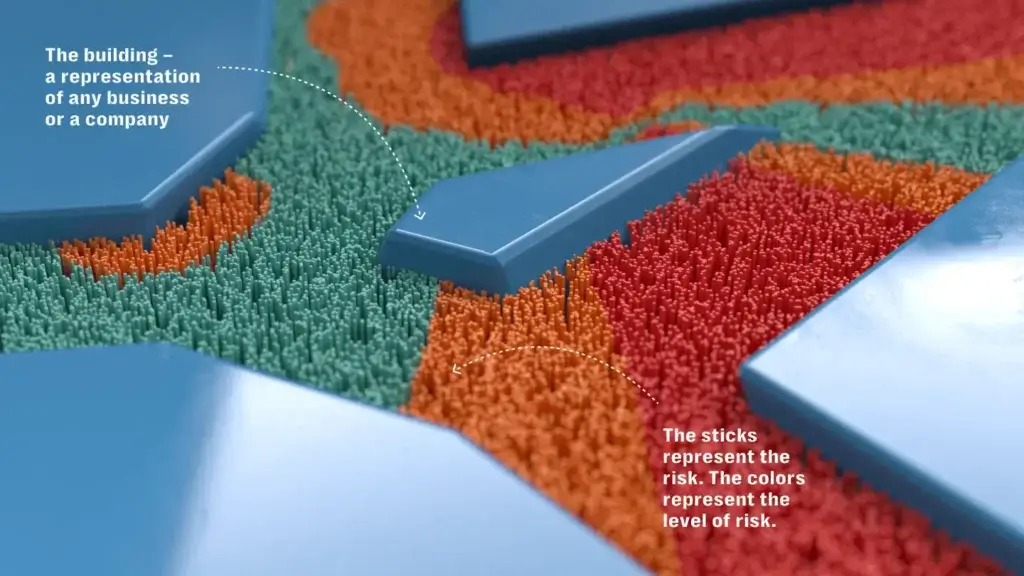 Resolver risk intelligence brand cracks filled in up close