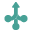 Icon representing multiple intake paths within system